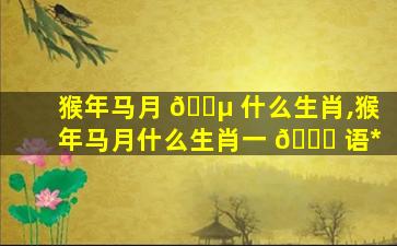 猴年马月 🐵 什么生肖,猴年马月什么生肖一 🐞 语*